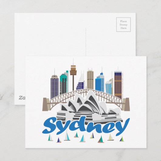 Sydney Skyline Briefkaart (Voorkant / Achterkant)