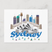 Sydney Skyline Briefkaart (Voorkant)