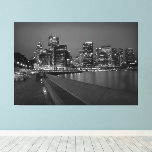 Sydney Skyline Canvas Afdruk (Insitu (Houten vloer))