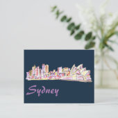 Sydney Skyline Drawing Briefkaart (Staand voorkant)
