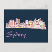 Sydney Skyline Drawing Briefkaart (Voorkant)