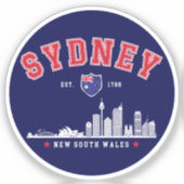 Sydney Skyline Panorama Sticker (Voorkant)