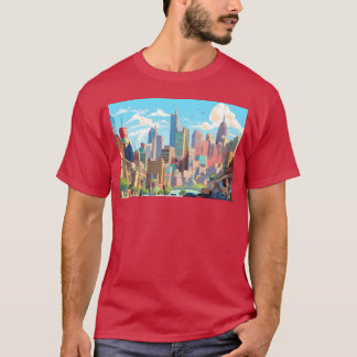 Sydney Spectaculair Anime Skyline Design vintage T-shirt