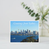 sydney stads silhouet groeten briefkaart (Staand voorkant)