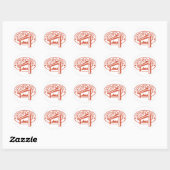 Sydney Stamp Ronde Sticker (Vel)