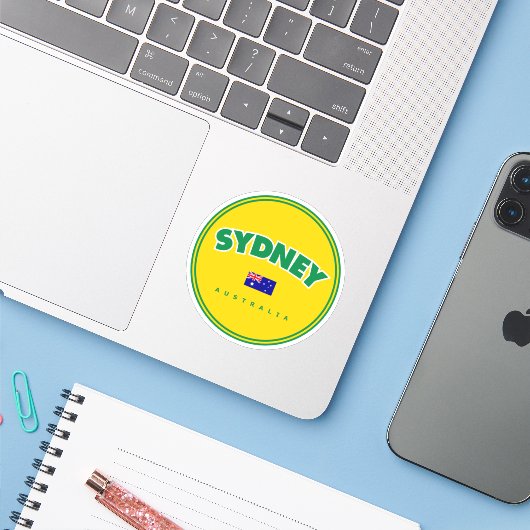 Sydney Sticker (Laptop met iPhone)