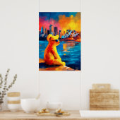 Sydney Teddy Golden Harbor Skyline Print (Keuken)
