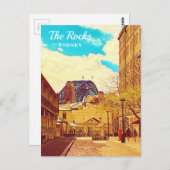 Sydney The Rocks met een havenbrug Briefkaart (Voorkant / Achterkant)