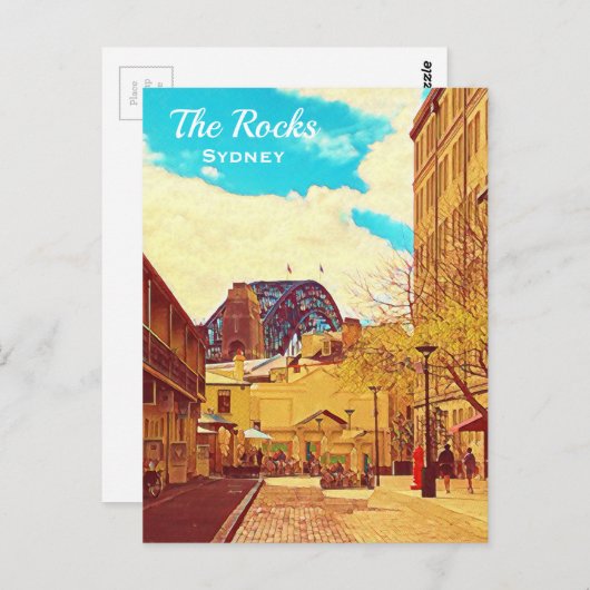 Sydney The Rocks met een havenbrug Briefkaart (Voorkant / Achterkant)