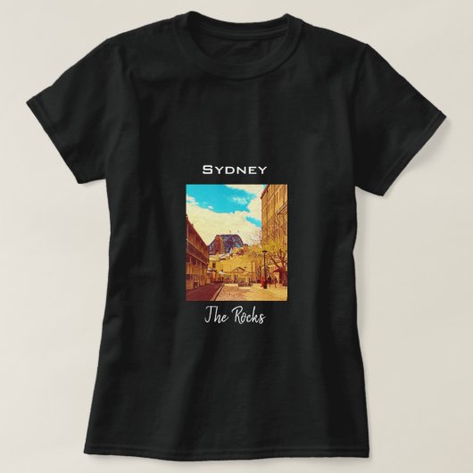 Sydney The Rocks met een havenbrug T-shirt (Design voorkant)