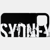 Sydney - Urban Style - Black en White iPhone Case (Achterkant (horizontaal))