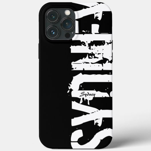 Sydney - Urban Style - Black en White iPhone Case (Achterkant)