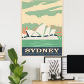 Sydney vintage poster (Thuiskantoor)