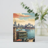 Sydney vintage poster briefkaart (Staand voorkant)