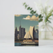 Sydney vintage poster briefkaart (Staand voorkant)