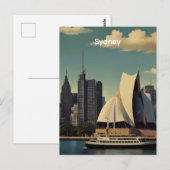 Sydney vintage poster briefkaart (Voorkant / Achterkant)