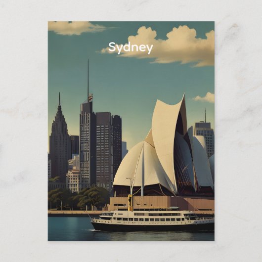 Sydney vintage poster briefkaart (Voorkant)