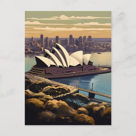 Sydney vintage poster briefkaart (Voorkant)
