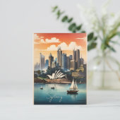 Sydney vintage poster briefkaart (Staand voorkant)