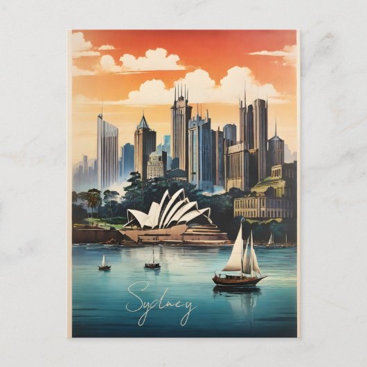 Sydney vintage poster briefkaart (Voorkant)