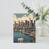 Sydney vintage poster briefkaart (Staand voorkant)