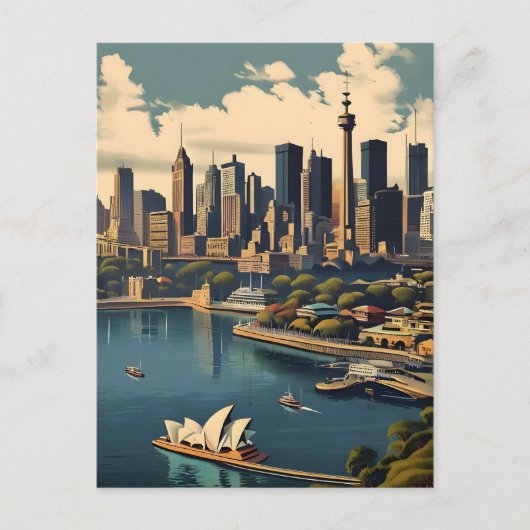 Sydney vintage poster briefkaart (Voorkant)