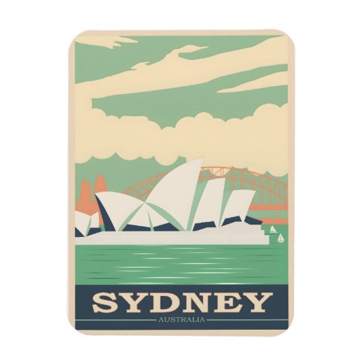 Sydney vintage poster magneet (Verticaal)