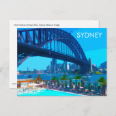 Sydney Vintage Travel Art Briefkaart (Voorkant / Achterkant)