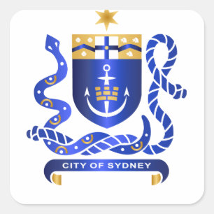 Sydney-wapen Vierkante Sticker