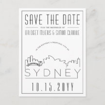 Sydney Wedding Deco Skyline Save the Date