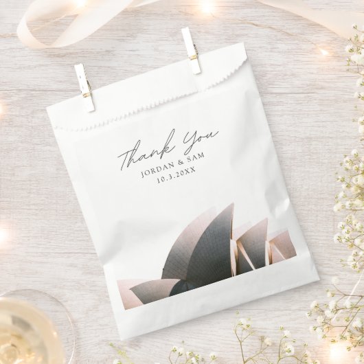 Sydney Wedding Favor Opera House Dank u Foto Bedankzakje (Geknipt)