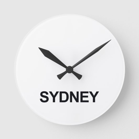 SYDNEY WORLDWIDE TIMEZONE CLOCK SET RONDE KLOK (Voorkant)