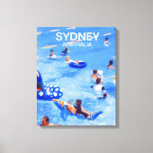Sydney Zomer zwembad reisprint Canvas Afdruk (Voorkant)