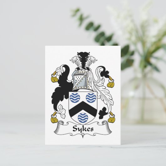 Sykes Family Crest Briefkaart (Staand voorkant)