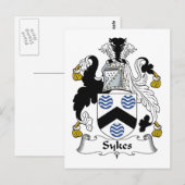 Sykes Family Crest Briefkaart (Voorkant / Achterkant)