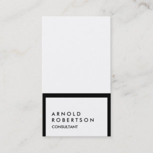 Sylish Black Border White Consultant Visitekaartje