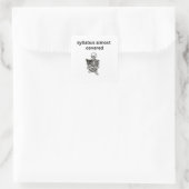 Syllabus Bijna Behandeld Grappig Skelet Aangepaste Vierkante Sticker (Tas)