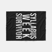Syllabus Week Survivor College Freshman Herfst Sem Fleece Deken (Voorkant (Horizontaal))