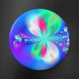 Sylph Dans Helderblauwe Fractale Kunst Magneet
