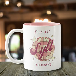 Sylt Deutschland Nordsee Urlaub Geschenk  Tweekleurige Koffiemok