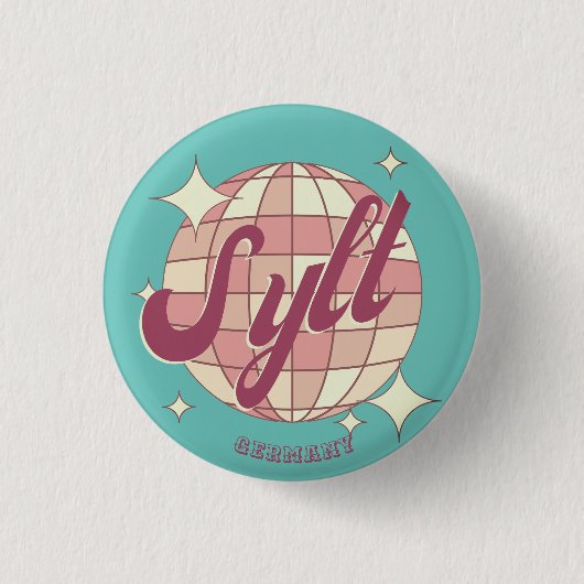 Sylt Deutschland Urlaub Souvenir pin Ronde Button 3,2 Cm (Voorkant)