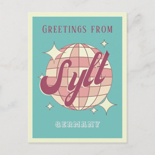 Sylt Duitsland Nordsee reizen retro Briefkaart (Voorkant)