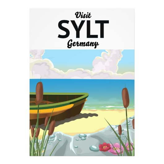 Sylt Duitsland reisposter Foto Afdruk (Voorkant)