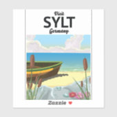 Sylt Duitsland reisposter Sticker (Vel)
