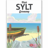 Sylt Duitsland reisposter Sticker (Voorkant)