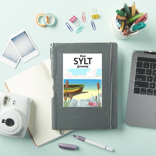 Sylt Duitsland reisposter Sticker (iPad Cover)