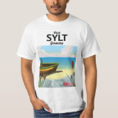Sylt Duitsland reisposter T-shirt (Voorkant)
