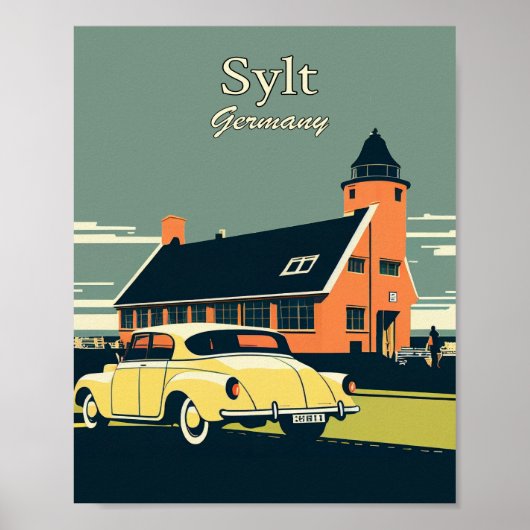 Sylt Germany Minimalistisch  KunstPoster Poster (Voorkant)