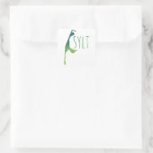 Sylt-kaart Vierkante Sticker (Tas)