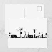 SYLT Nordsee Insel City Skyline Silhouette Briefkaart (Voorkant / Achterkant)